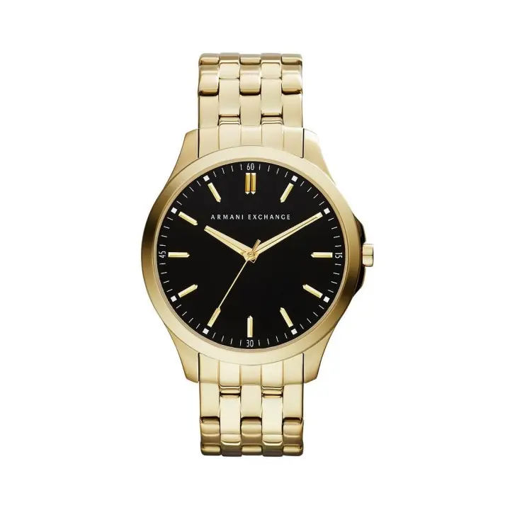 Reloj Armani Exchange Hampton en IP dorado y esfera negra ORIGINAL con garantía y packaging oficiales de la firma - 1
