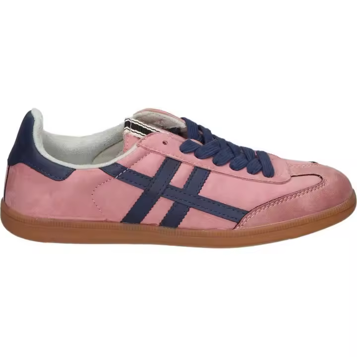 CORINA | Zapatillas bajas Corina para Mujer – Deportiva Casual en Color Rosa y Detalles en Azul Marino – Sneaker con Cordones – Estilo Casual – Cómodas y Ligeras – Versátiles – Tendencia – Modelo M5075 - 1