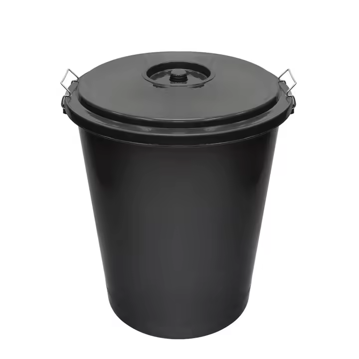 Cubo basura plastico comunidad con tapa   50 litros - 1