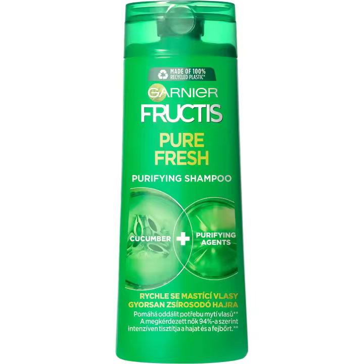 Garnier Fructis Pure Fresh Strengthening Shampoo Cabello Graso 250 Ml - 1