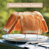 Toaster Rack Portátil De Acero Inoxidable Para Camping Y Exterior Multiusos Plegable Para Estufa Y Asador - details 2