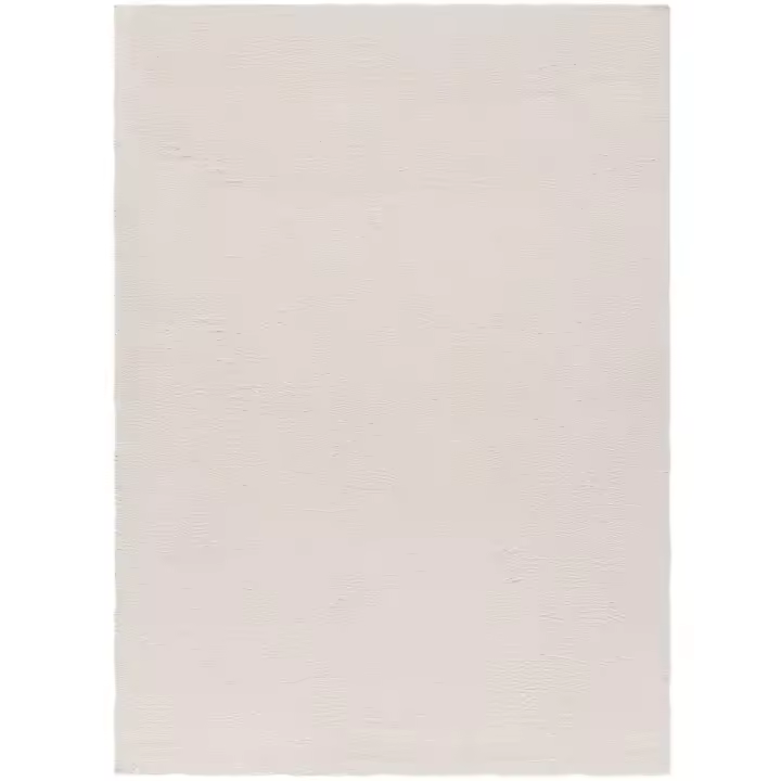 ATTICGO Alfombra de Interior Estilo Liso en Blanco - Xiana Liso | 50X80, 60X110, 80X150, 140X200, 160X230 cm - 1