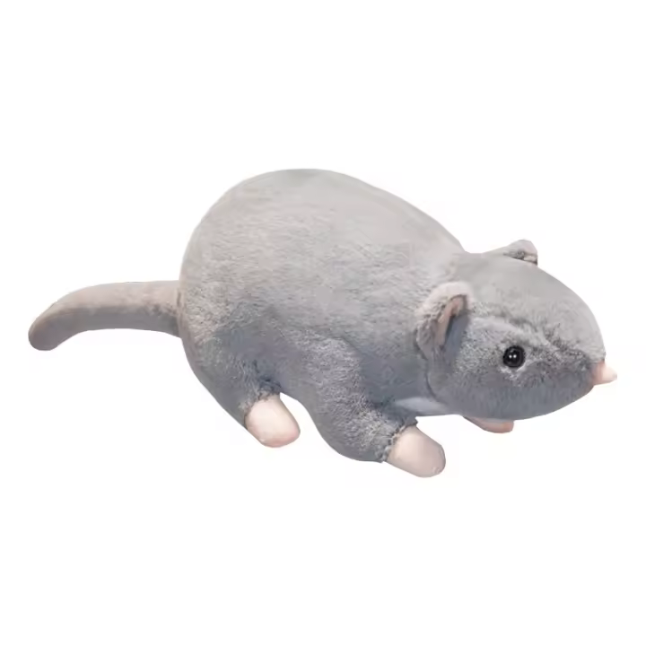 Peluche De Rata De Tela Suave Realista Gris Juguete De Almohada De Ratón Divertido Regalo De Cumpleaños Y Navidad Para Todas Las Edades - 1