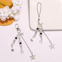 Llavero De Perla Y Estrella Gótico Y2K Para Teléfono Kawaii Cadena De Llaveros Con Pendón Para Bolsos Accesorio Lindo Para Mujeres Y Niñas Joyería - details 3