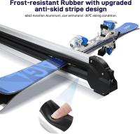 Portaesquís y Snowboard para coche. Color Gris. Portaesquís universal para 6 pares de Esquís o 4 tablas de Snowboard. Resistente a -60 grados. Instalación fácil y rápida en 15 minutos. Material de Aluminio. Portasnowboard. Distribuido por DistriLocu - details 2