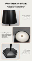 Lámpara De Mesa LED Táctil Recargable Con 3 Colores Luz Nocturna Para Lectura Decorativa Para Restaurante Hotel Bar Y Dormitorio - details 9