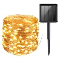 Luz Solar Exterior Impermeable Cadena De 50/100/200/300 LED Para Fiesta Navideña Decoración De Jardín Guirnalda De Hadas - details 0