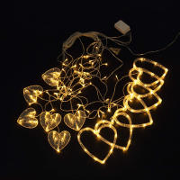Guirnalda De Luces LED En Forma De Corazón Para Cortina 3.5M 220V/110V Decoración Para Fiesta De San Valentín Dormitorio Navidad Boda - details 6