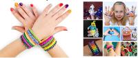 Kit De Hacer Pulseras De Cinta Arco Iris Para Niñas 600-1800 Piezas Set De Banda De Goma DIY Juguete De Manualidades Regalo - details 0