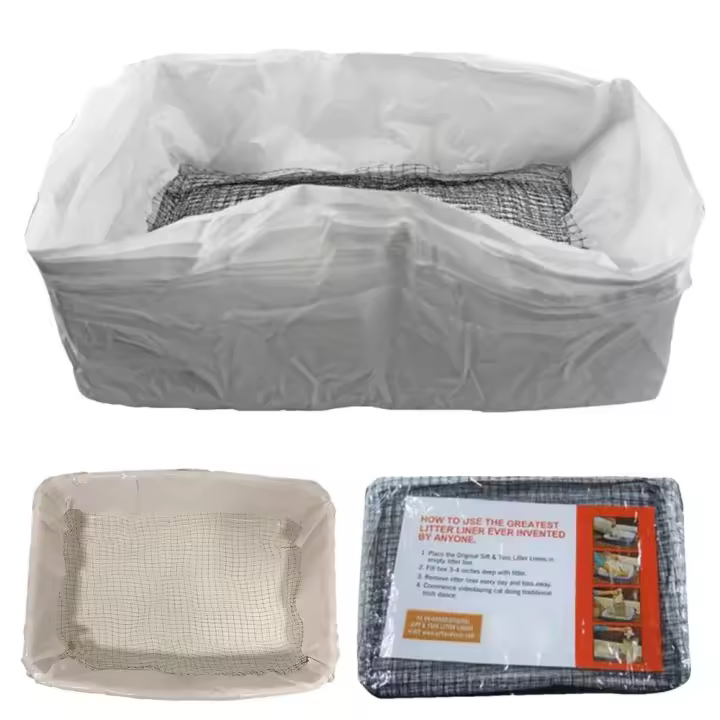 Bolsas De Arenero Para Gatos Duraderas Y Reutilizables Filtro De Heces 10 Piezas Liner De Litiario Para Caja De Arenero Hygienic - 1