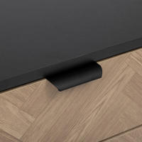 MESITA DE NOCHE MODERNA CON DOS CAJONES EFECTO MADERACHEVRONS MARCA 5 FIVE - details 1