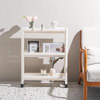Carrito de almacenamiento delgado con ruedas de 3/4 niveles, para uso general, organizador de estanterías de almacenamiento móvil deslizante para cocina, baño, lavandería, dormitorio, lugares estrechos - details 6