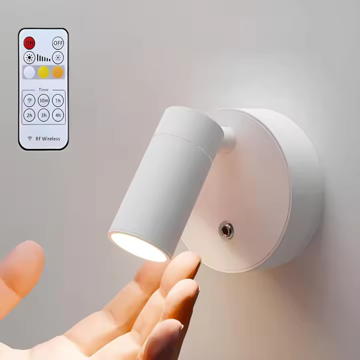 Focos inalámbricos para interiores con mando a distancia, luces para cuadros de interior, iluminación de acento regulable, focos que funcionan con pilas con 3 colores, luz de pared para interiores para pegar en la pared para obras de arte de plantas - 1