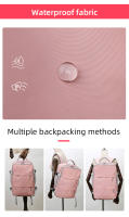 Mochila De Viaje Para Mujer Impermeable Con USB Capacidad Para Laptop Bolsa De Zapatillas Con Correa De Equipaje XA337C - details 4