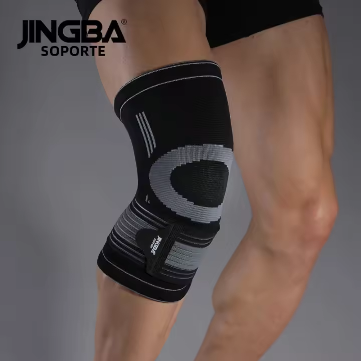 1PCS Compresión Deportiva Rodillera Elástica Con Almohadillas De Soporte Para Fitness Equipamiento De Baloncesto Voleibol Ciclismo - 1