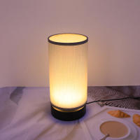 Lámpara De Escritorio Minimalista Moderna Con Luz Cálida De TelaInterruptor USB Para DormitorioAmbiente De Sala Y Estudio - details 4
