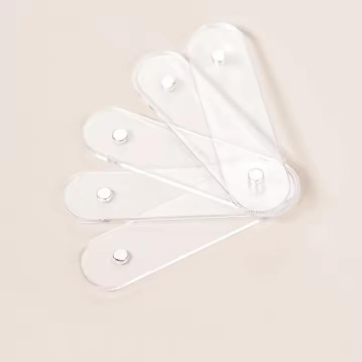 Placa De Exhibición De Uñas Postizas Press En Acrílico 10pcs Portar Colores Reutilizable Con Absorción Magnética Para Salon De Manicura - 1