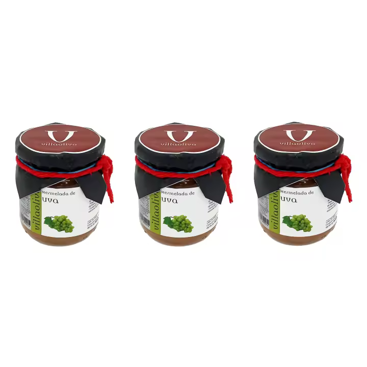 Pack 3 Mermeladas de Uva Villaolivo 125 g – Gourmet  Textura Suave y Sabor Delicado  Acompañamiento Ideal para Quesos - 1