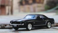 Modelo De Coche De Metal Chevelle SS Camaro 1969 En Escala 1:36 Color Mate Negro Para Coleccionistas Y Juguetes A318 - details 5