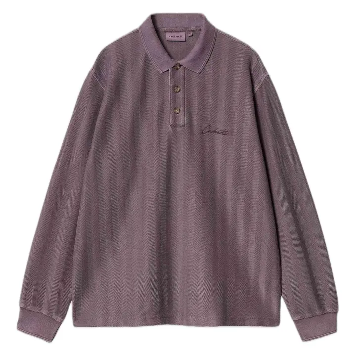 Polo de Manga Larga Carhartt WIP L/S Morrison Rugby para hombre en color morado - 1
