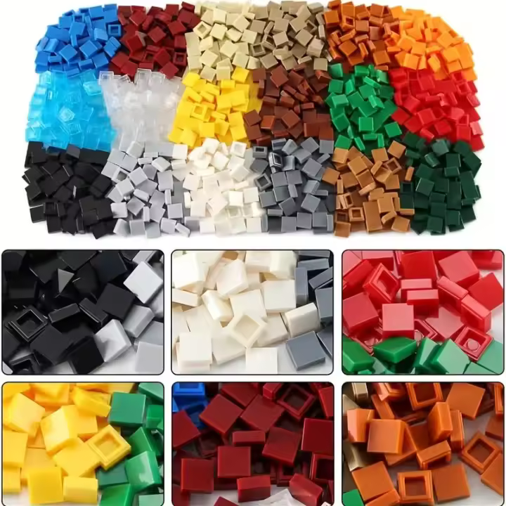 200PCS De Bloques De Construcción DIY Creativos Y Educativos Para Niños 1x1 Planos Compatibles Con 3070 Piezas De Plástico - 1