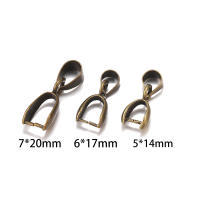 50Pcs Clip De Colgante De Cobre De Color Plateado Para Joyería DIY Conectores De Hebilla Para Collares Accesorios De Joyería - details 1