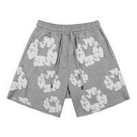 Summer Men Shorts Flower Print Drawstring Elastic Waist Loose Pockets Pleated Vacation Beach Sport Casual Homewear Short Pants - details 2