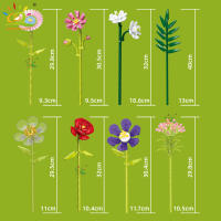 Bloques De Construcción 3D HUIQIBAO MOC Modelo De Flor Juguete Educativo Para Niños Kit De Bloques De Sunflower Y Rosa Decoración Del Hogar - details 9