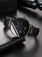 Set De 5 Relojes Deportivos Para Hombre Moda Negocios Cuarzo Reloj De Pulsera Lujo Correa De Cuero Reloj Casual Para Hombres - details 1