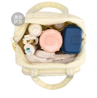 Bolsa De Diaper De Algodón Para Mamá Bolsa De Mano Bonita Organizador De Bebé Caddy De Pañales Bolsa De Maternidad Para Niños - details 1