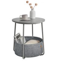 Mesa Auxiliar Redonda con Cesta de Tela - Espaciosa Mesa Lateral para Salón, Dormitorio o Mesita de Noche, Estilo Moderno, Disponible en Varios Colores - details 29