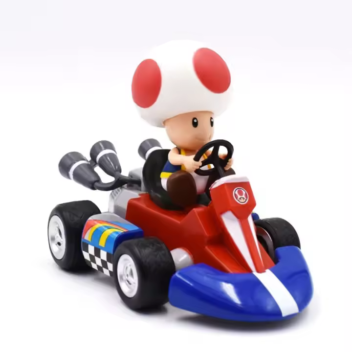 Super Mario Coche De Retroceso Verde Yoshi Donkey Kong Bowser Luigi Toad Princesa Peach Figura De Acción Juguete Anime Game Doll Regalos Para Niños - 1
