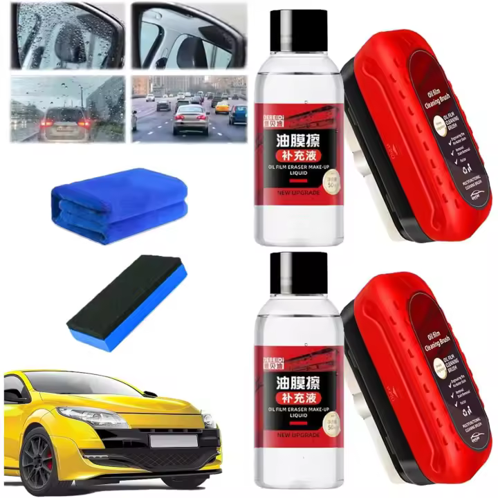 Limpiador de vidrios Dodorado, tabla de limpieza de vidrios Dodorado, limpiador Dodorado, limpiador de parabrisas Dodorado, limpiador de espuma Dodorado, removedor de rayones para autos Dodorado (2 unidades + 120 ml) - 1
