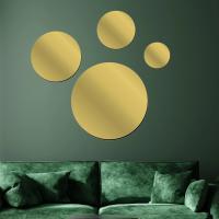 Pegatina De Espejo Redonda 10-30CM Adhesiva Para Decoración De Baño Y Dormitorio Acrílico 3D Arte Doméstico Y Muralla - details 5