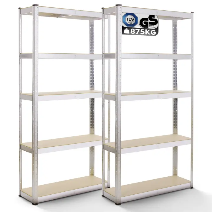 AREBOS 2X Estanteria Metalica | Estanterias Almacenaje 180x90x40cm | 875 kg | Estanterías Metálicas | Estanterias Metalicas Almacenaje | 5 Baldas - 1