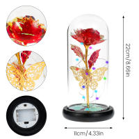 Lámpara De Noche Con Rosas Artificiales Y Mariposas LED Regalo Para Mujeres Y Niñas Luces Atmosféricas De Colores - details 3