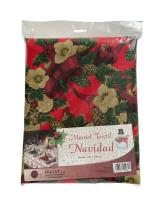 Mantel Navidad ,Mantel textil en color Rojo ,tamaño grande ,140 x 300 cm ,Mantel lavable rectangular para mesa de comedor ,Decoracion Navidad - details 2