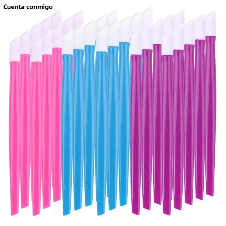 20Pcs Herramientas De Manicura Pusher De Cutícula Con Mango De Plástico Y Cabeza De Goma 9.7CM Stickers Remover Dual-end Para Uñas - 1