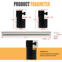 2 Pcs Tablero De Bloqueo De Trabajo En Mesa Para Carpintería DIY Con Agujero Para Perro 19/20mm Abrazadera De Fijación Para Riel De T Herramienta De Carpintería - details 1