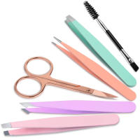 Set De 6 Pinzas Profesionales De Acero Inoxidable Para Mujeres Y Hombres Pinzas De Precisión Para Cejas Y Pelos Enganchados - details 3