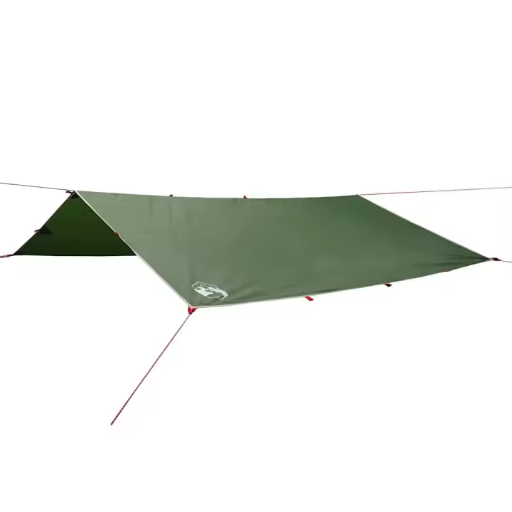 vidaXL Lona de camping impermeable verde 300x294 cm - 1