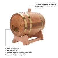 Barrel De Madera De Oso Para Vino De 3L Vintage Dispensador De Licor Para Whiskey Bourbon Tequila Ecológico Y Stockado - details 6