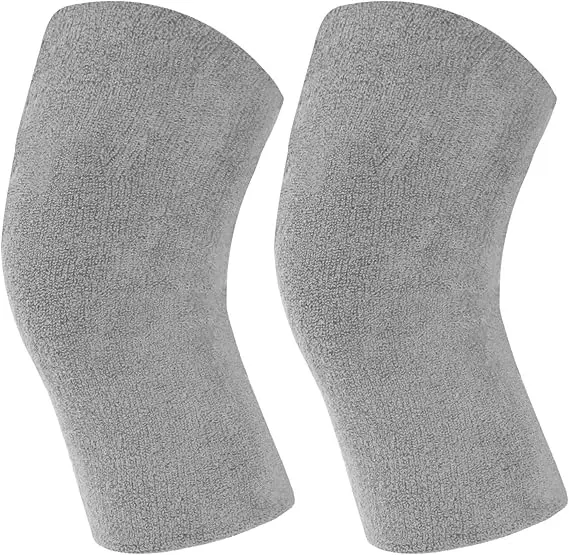 Rodilleras térmicos para hombre y Mujer, elásticas, para artritis, compresión de rodillas, calientadores de Piernes para Esquí y Cycling, almohadillas de soporte para rodillas, color Gris - 1