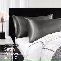 2pcs Fundas De Almohada De Satén Seda Para Cabello Y Piel Coral Tamaño Estándar Conjunto De Fundas De Almohada Super Suaves - details 2