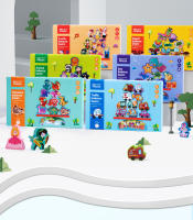 Bloques De Construcción De Madera Con Dinosaurios Juego Educativo Para Niños Tablero De Equilibrio Interactivo Para Padres Y Niños - details 0