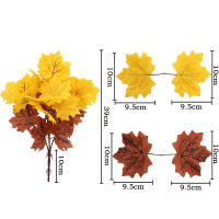 Rama De Hojas De Arce Artificial De 39cm Tema Otoño Para Decoración De Jardín Y Hogar Festivales De Halloween Y Cosecha - details 5