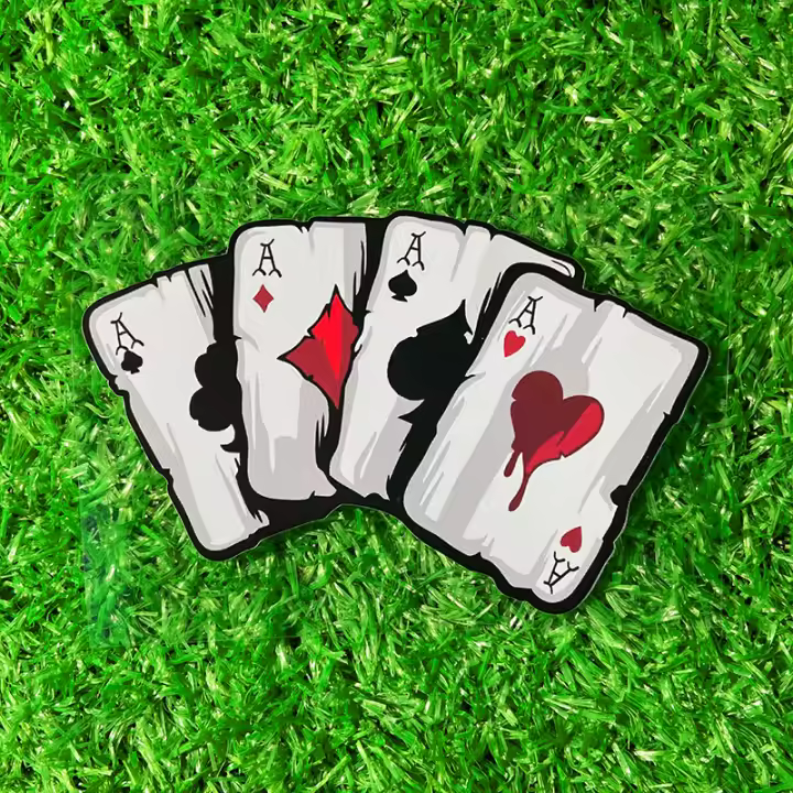 Pegatinas De Poker Reflectantes Y Láser Para Motocicleta Impermeables Adhesivas Para Tanque De Combustible Casco Y Scooter Eléctrico Vinilo Decales De Protección Solar - 1