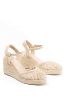 Lyla Wang alpargatas cuñas altas de espartos con plataforma mujer diseño trenzado - details 9