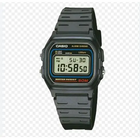 Casio W-59-1VQD Reloj Digital Deportivo para Hombre, Resistente al Agua 50M, Cronómetro y Alarma Multifuncional - 1