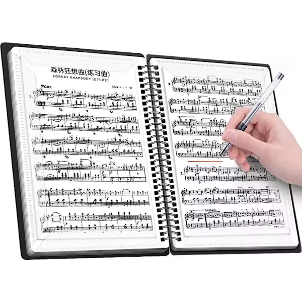 Alfabeta de Música, Alfabeta de almacenamiento de plástico vacío para música y bandas, Alfabeta de Música para modificar la tabla de partituras de piano - 1
